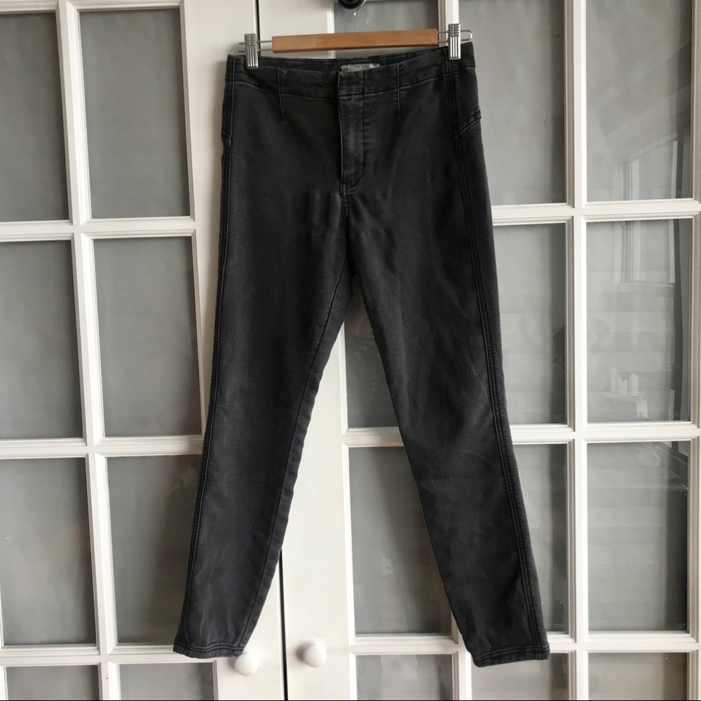 Free People Gray High Rise Crop Skinny Jeans - Picture 2 of 6